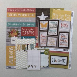 Scrapbooking cut-apart sheets and journaling cards