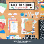 Creative Memories Back to School products; including scrapbook paper, album, letter stickers, die cuts and embellishments; Small Town Scrap Creative Memories Advisor