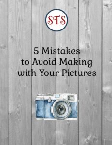Cover photo for 5 Mistakes to Avoid Making with Your Pictures; Small Town Scrap 4 year Anniversary blog post